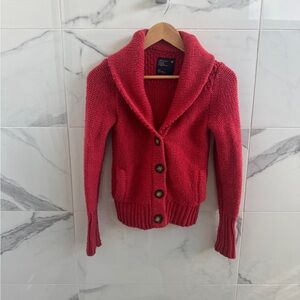 🫧BOGO - 2009 wool blend American Eagle burnt orange button up sweater - small